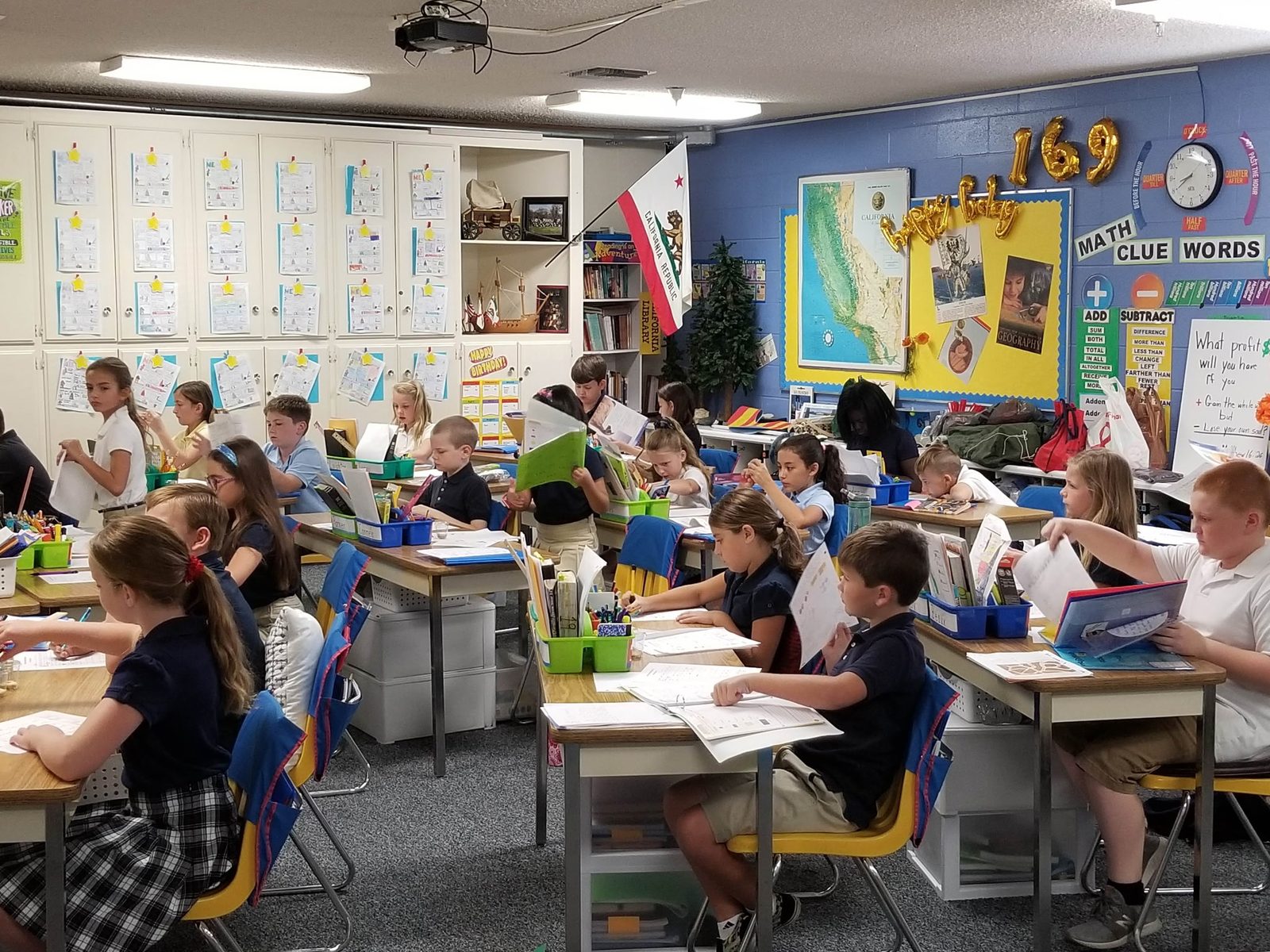 Lower grades classroom at Stockdale Christian School